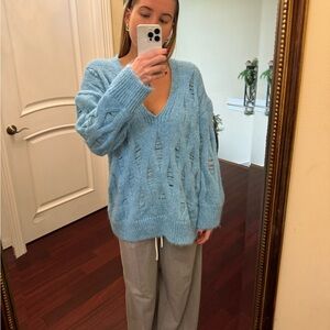 Zara blue oversized sweater